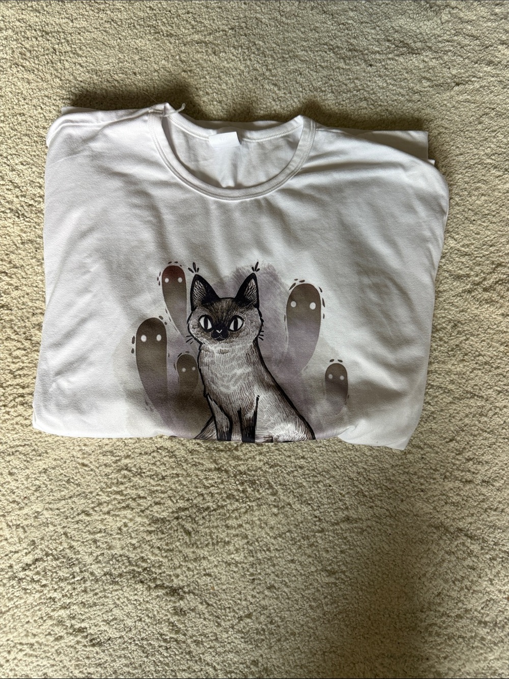 White women’s Cat Graphic Tee for PetsClassic Feline Print